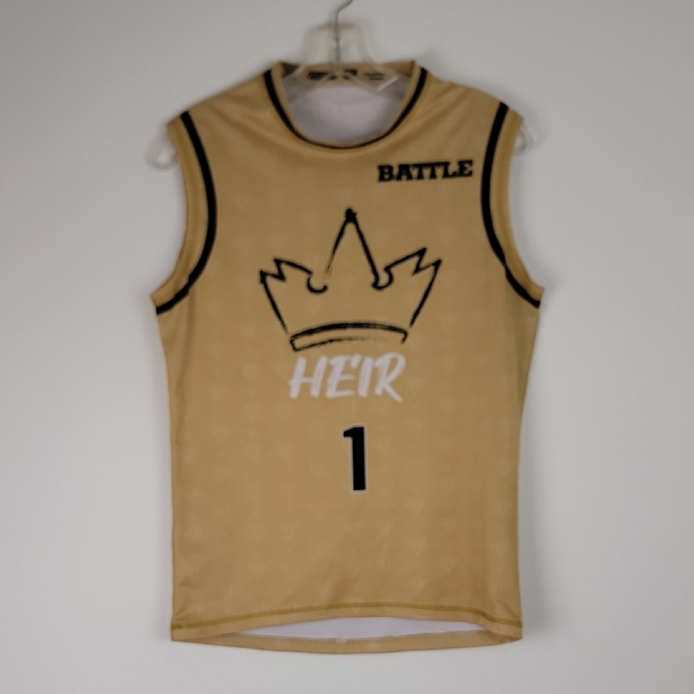 Battle Mustard Yellow Sleeveless Basketball Tank Top M